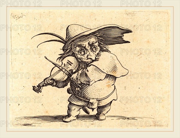 Jacques Callot, French (1592-1635), The Violin Player, c. 1622, etching and engraving