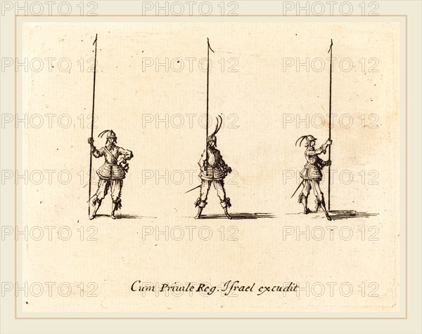 Jacques Callot, French (1592-1635), Drill with Raised Pikes, 1634-1635, etching