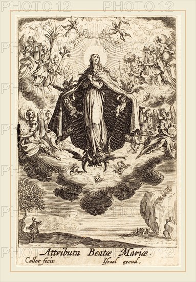 Jacques Callot, French (1592-1635), Attributes of the Virgin, in or after 1630, etching