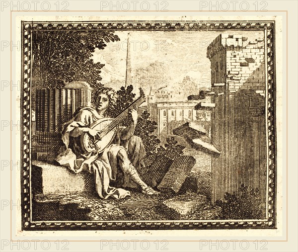 Jean Lepautre, French (1618-1682), Amphion, published 1676, etching and engraving on laid paper