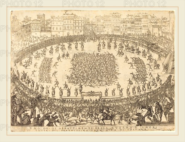 Jacques Callot, French (1592-1635), One of the Infantry Combats, 1616, etching