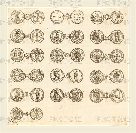 Jacques Callot, French (1592-1635), Coins [plate 10], etching