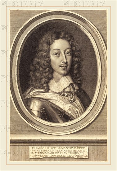 Robert Nanteuil, French (1623-1678), Charles II, Duc de Mantoue, 1652, engraving