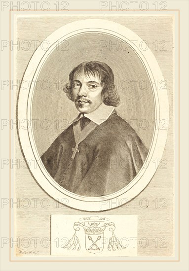 Claude Mellan, French (1598-1688), Jean-FranÃ§ois Paul de Gondi, Cardinal of Retz, engraving on laid paper