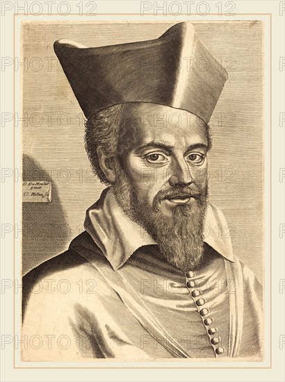 Claude Mellan after Daniel Dumonstier, French (1598-1688), Nicolas Coeffeteau, engraving on laid paper