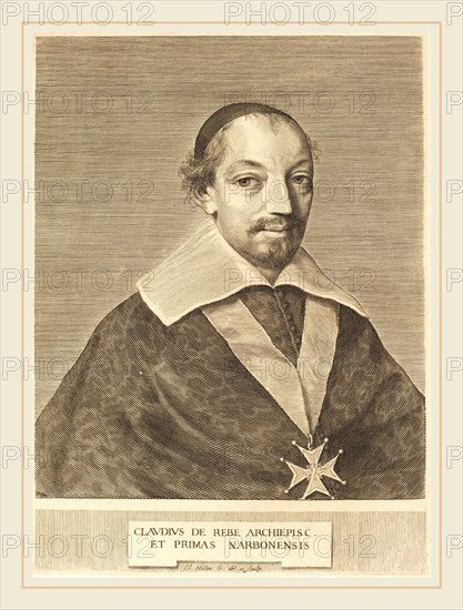 Claude Mellan, French (1598-1688), Claude de Rebe, engraving on laid paper