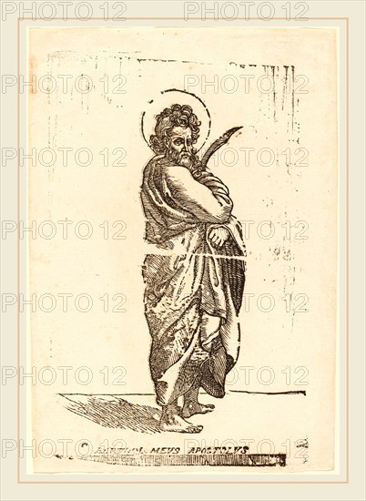 Jacques Stella, French (1596-1657), Saint Bartholomew, woodcut