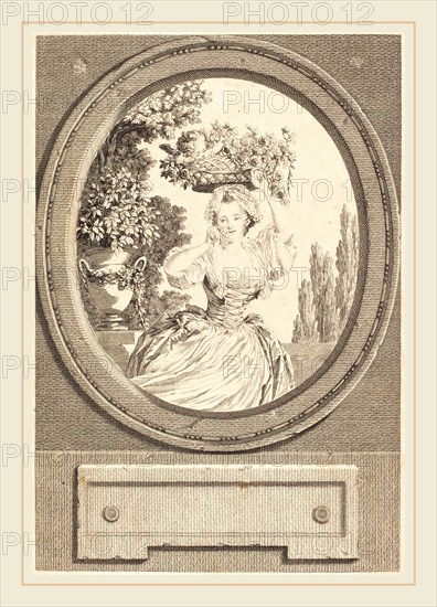 Nicolas Ponce after Pierre-Antoine Baudouin, French (1746-1831), Marton, 1777, etching and engraving