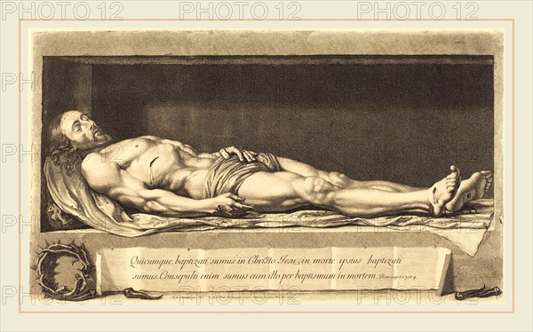 Nicolas de Plattemontagne after Philippe de Champaigne, French (1631-1706), The Body of Christ, 1654, engraving on laid paper