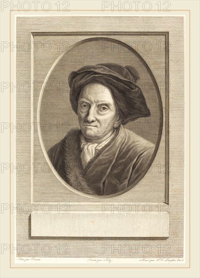 Pierre Gabriel Langlois after Guillaume Voiriot after Jean-Jacques Forty, French (1754-c. 1810), Fontenelle, 1796-1797, engraving on laid paper [trial state]