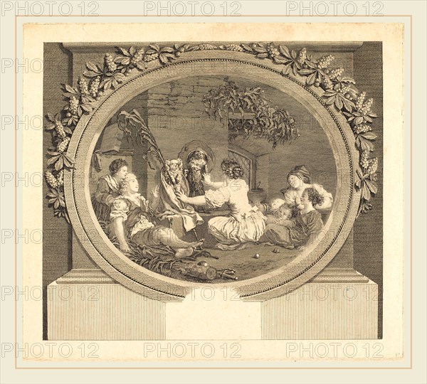 Nicolas Delaunay after Jean-Honoré Fragonard, French (1739-1792), L'Education fait tout, 1791, etching and engraving