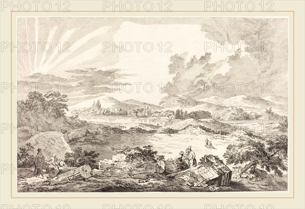 Jacques Philippe LeBas after Julien David Le Roy, French (1707-1783), The Dromos, Athens, 1758, etching on laid paper [proof]