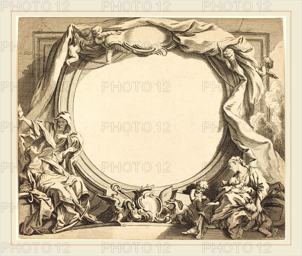 Gabriel Huquier after FranÃ§ois Boucher, French (1695-1772), Faith and Charity, etching