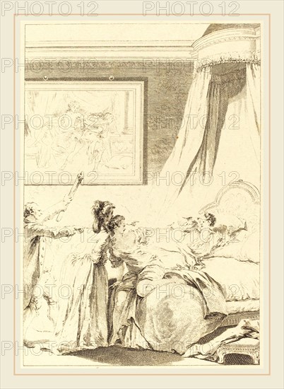 Louis-Michel Halbou and Antoine-Jean Duclos after Jean-Honoré Fragonard, French (1730-probably 1809), Le gascon puni, etching