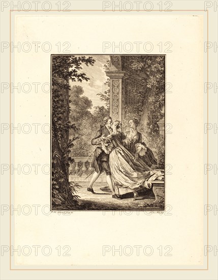 NoÃ«l Le Mire after Jean-Michel Moreau, French (1724-1801), Sans rien comprendre Ã  ce mystÃ¨re, 1773, etching and engraving