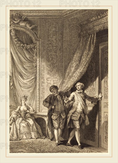 Jean-Baptiste Tilliard after Jean-Honoré Fragonard, French (1740-1813), Le magnifique, etching and engraving