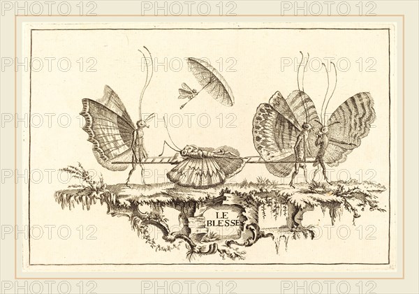 Charles Germain de Saint-Aubin, French (1721-1786), Le Damier, in or after 1756, etching