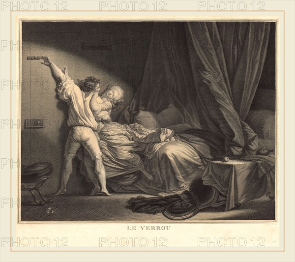 Maurice Blot after Jean-Honoré Fragonard, French (1753-1818), Le Verrou, engraving
