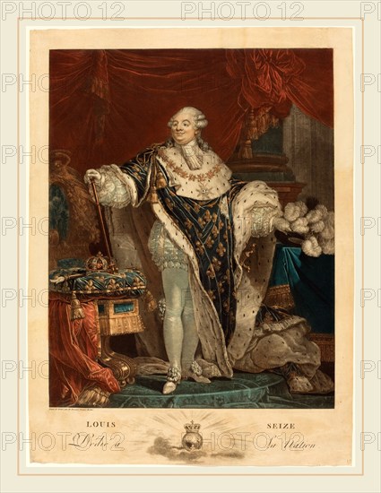 Philibert-Louis Debucourt, French (1755-1832), Louis Seize, 1789, color aquatint, mezzotint, and etching