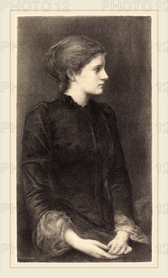 M.G. Fuchs after Sir Edward Coley Burne-Jones, Mrs. Bonham, active c. 1890-1910, c. 1902, lithograph on wove paper [proof]