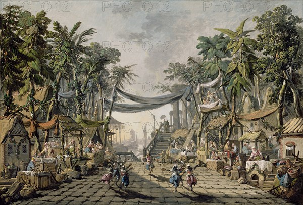 Market Scene in an Imaginary Oriental Port