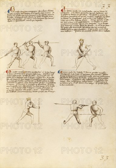Combat with Sword, Staff, and Lance