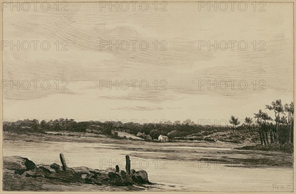 The Loing River at the Edge of the Forest of Fontainebleau