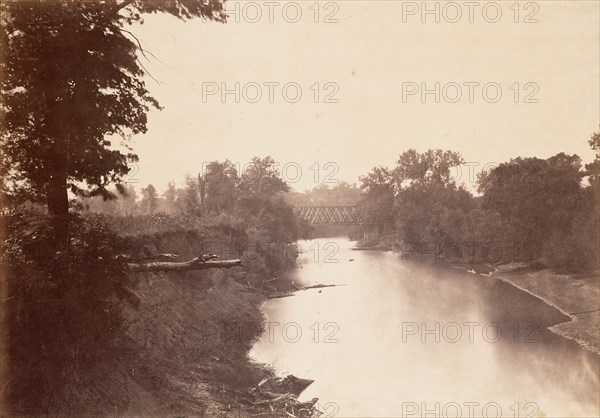 [Railroad Bridge Across Grasshopper Creek, Kansas]