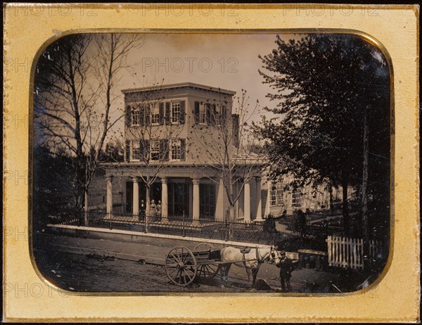 Three-Story House with Classical Porch