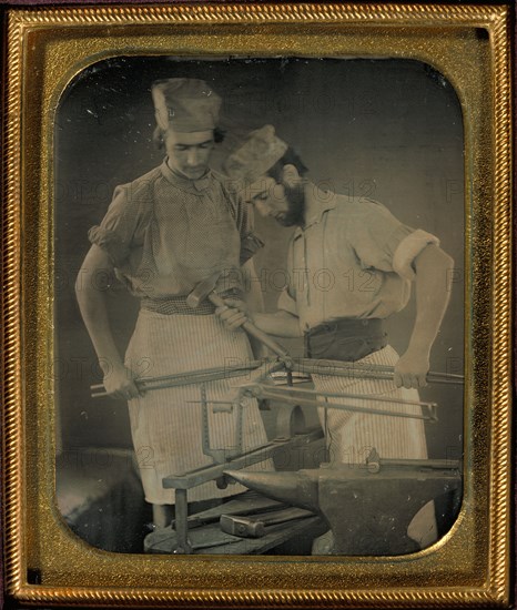 [Portrait of Two Metalworkers]