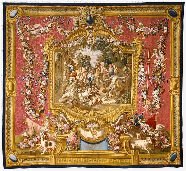 Tapestry: La Poltronnerie de Sancho Ã  la chasse, from L'Histoir