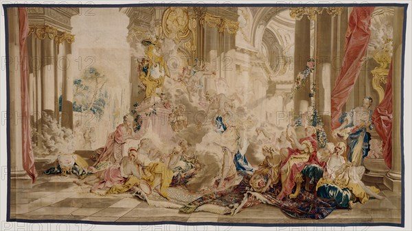 Tapestry: Psyche at Cupid's Palace