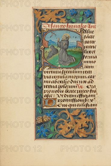 Initial S: The Stigmatization of Saint Francis