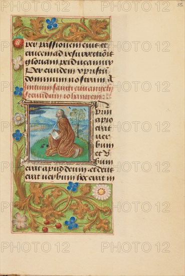 Initial I: Saint John on Patmos