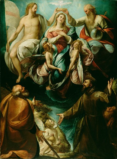 Coronation of the Virgin with Saints Joseph and Francis of Assis