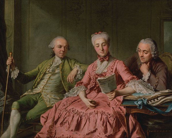 Presumed Portrait of the Duc de Choiseul and Two Companions