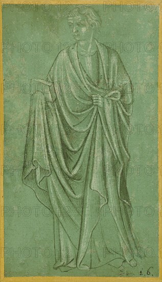 A Draped Figure Holding a Book