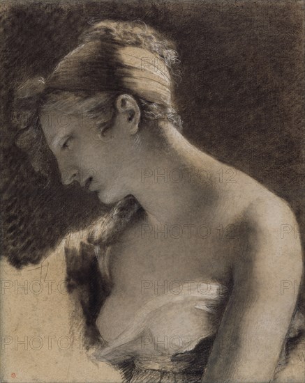 Head of a Woman: Study for "The Happy Mother" (L'Heureuse mÃ¨re)