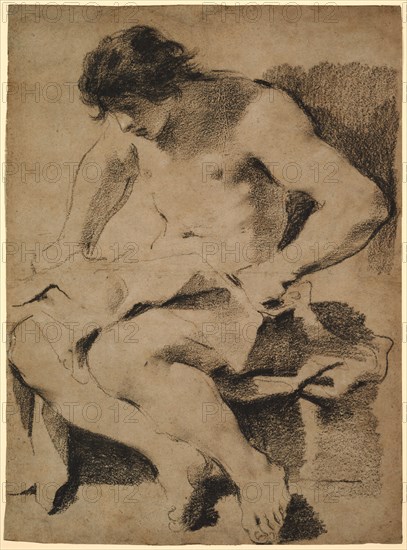 Study of a Seated Young Man