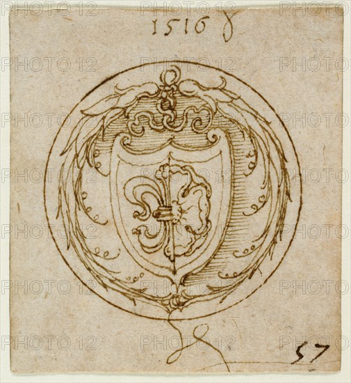 Design for an Ornament or Signet Ring with the Arms of Lazarus S