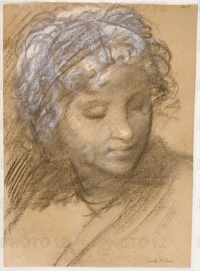 Head of a Female Figure (recto),  Female Nude (verso)