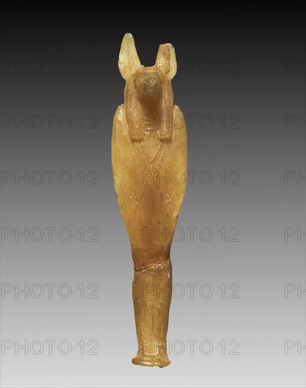 Son of Horus: Duamutef, 1000-900 BC. Egypt, Third Intermediate Period, late Dynasty 21 (1069-945 BC) or early Dynasty 22 (945-715 BC). Honey-colored wax with dark amber varnish; overall: 8.8 x 2.1 cm (3 7/16 x 13/16 in.).