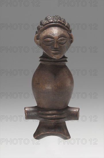 Whistle, late 1800s. Central Africa, Democratic Republic of the Congo or Angola, Chokwe people, late 19th century. Carved wood; overall: 8.9 x 3.8 cm (3 1/2 x 1 1/2 in.)