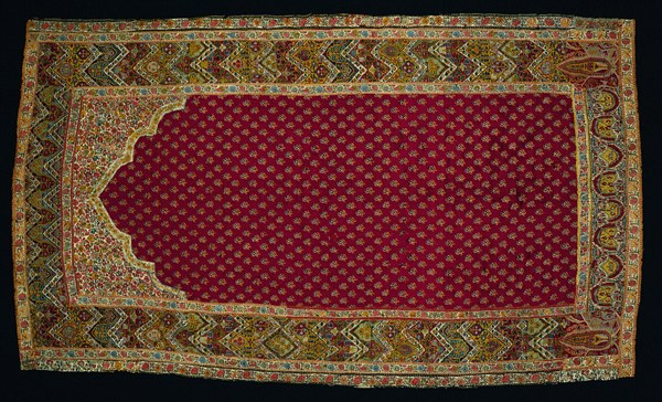 Hanging with niche design, late 18th - early 19th century. India, late 18th - early 19th century. 2 1/2 twill tapestry weave [S] with double interlock, pieced:wool; overall: 146 x 85.4 cm (57 1/2 x 33 5/8 in.)