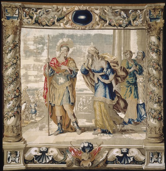Aeneas says Farewell to Dido, 1679. Giovanni Francesco Romanelli (Italian, 1610-1662), Michael Wauters (Flemish, 1679). Tapestry weave: silk and wool; overall: 403 x 394 cm (158 11/16 x 155 1/8 in.)