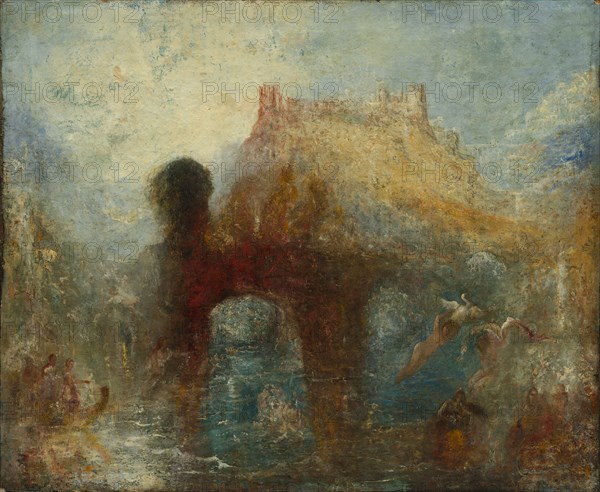 Queen Mab's Cave, after 1846. Imitator of Joseph Mallord William Turner (British, 1775-1851). Oil on fabric; unframed: 73 x 89.5 cm (28 3/4 x 35 1/4 in.)