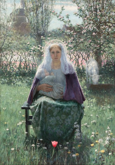 The Blessed Mother, 1892. George Hitchcock (American, 1850-1913). Oil on canvas; unframed: 160.3 x 112 cm (63 1/8 x 44 1/8 in.).