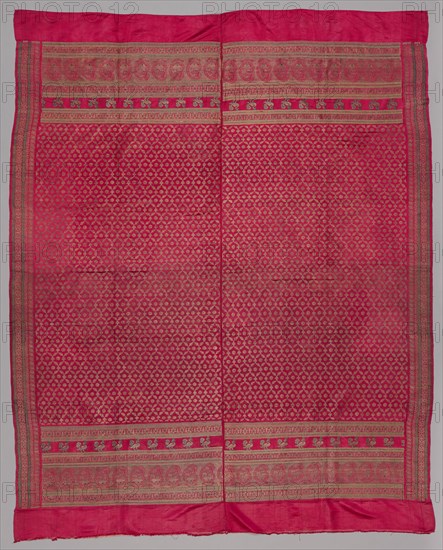 Gold Brocade, 1800s. India, 19th century. Brocade; silk and metal; overall: 196.2 x 158.8 cm (77 1/4 x 62 1/2 in.)