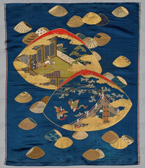 Embroidered Fukusa, late 1800s-early 1900s. Japan, late 19th-early 20th century. Embroidered silk with metal thread; average: 83.8 x 68.6 cm (33 x 27 in.)