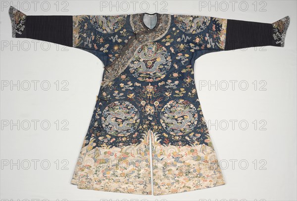 Mandarin Robe, late 1700s to early 1800s. China, 18th-19th century. Gauze weave, silk; embroidery; overall: 133.4 x 208.3 cm (52 1/2 x 82 in.).